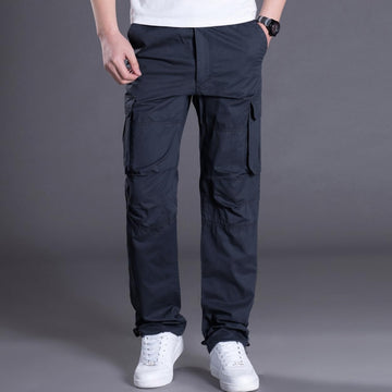 HUNGSON outdoor workwear pants shown in rugged setting for durable daily use.
