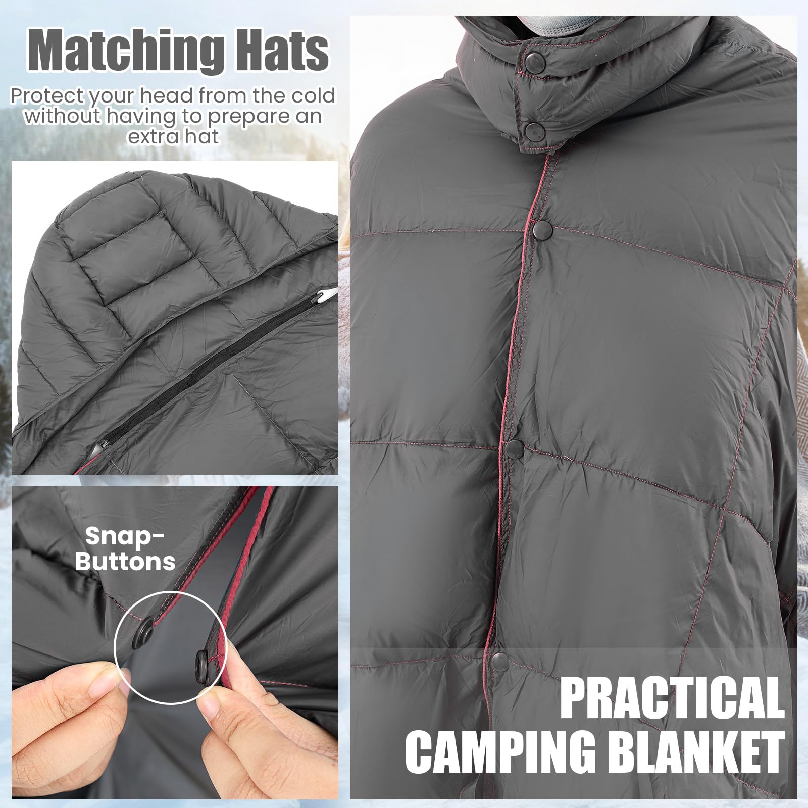 HunnmingRe 650-fill down insulation delivering cozy warmth without bulk outdoors
