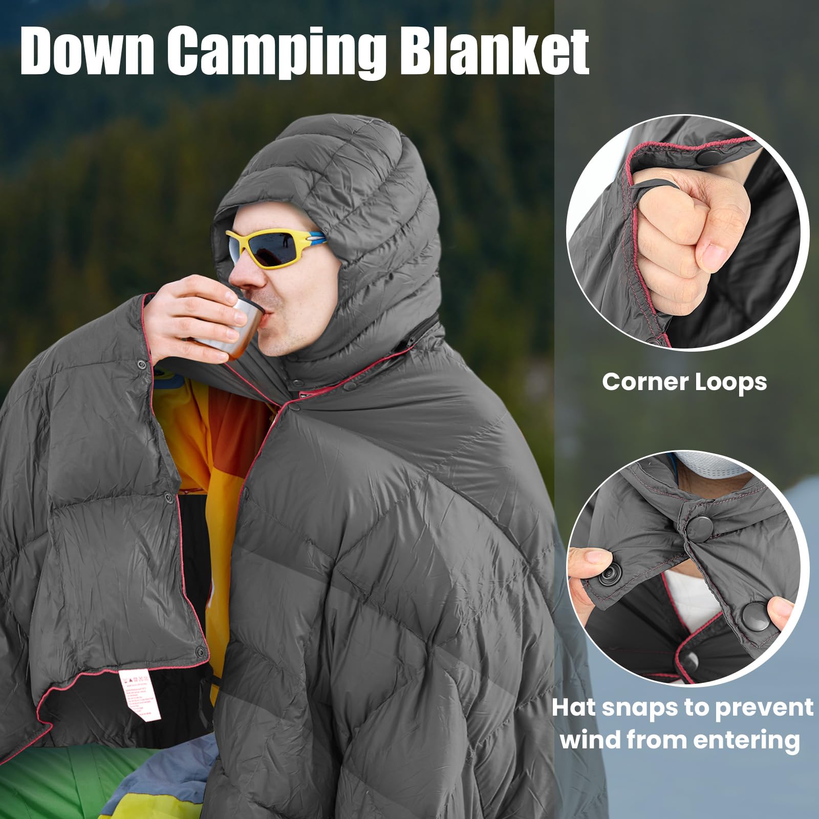 HunnmingRe lightweight blanket packs compactly for travel and camping