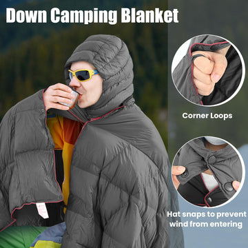 HunnmingRe lightweight blanket packs compactly for travel and camping