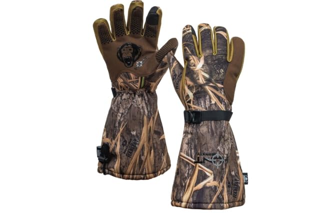 Hunt Monkey Duck Pond Decoy Glove XXL in Shadow Grass provides warm, dry hands for decoy setup.