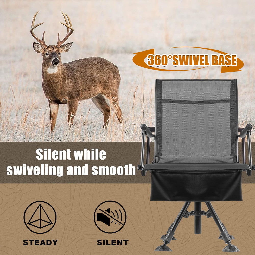 HUNT MONSTER hunting chair in use during an outdoor hunt scenario.
