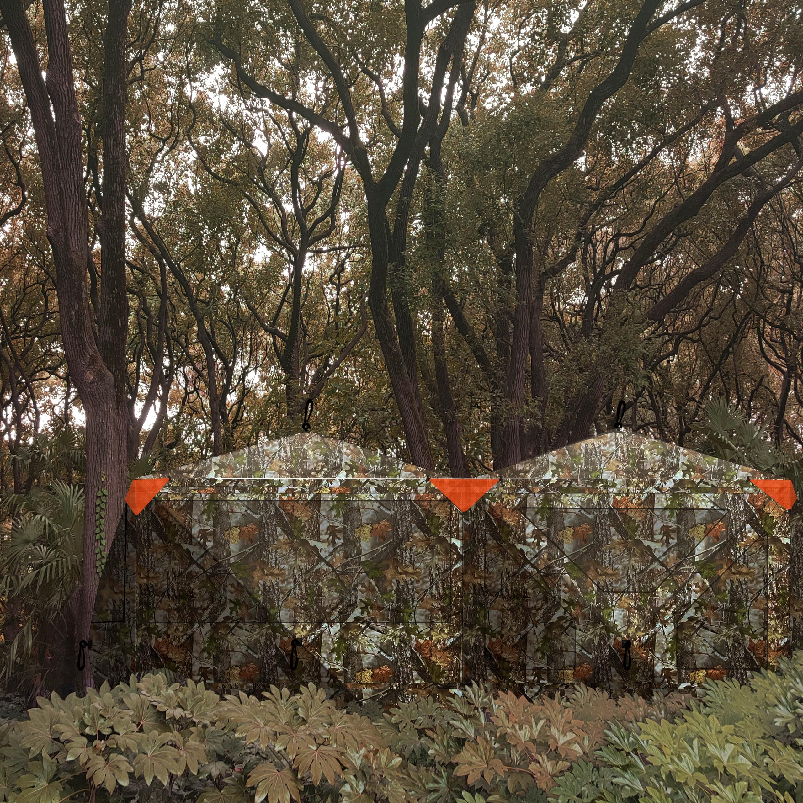 Hunt Quiet carrying bag enables portable transport across terrains.
