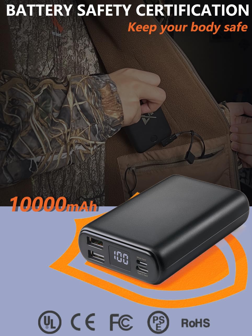 Hunt Quiet heated jacket packaging and field-use ready design.