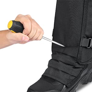 HUNTARMOR Snake Guard Gaiter Chaps in field use during hiking and hunting trips
