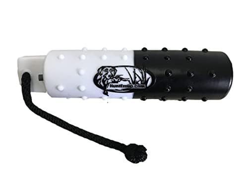 HuntEmUp Dog Bumpers orange dummy improves visibility for blind retrieves.