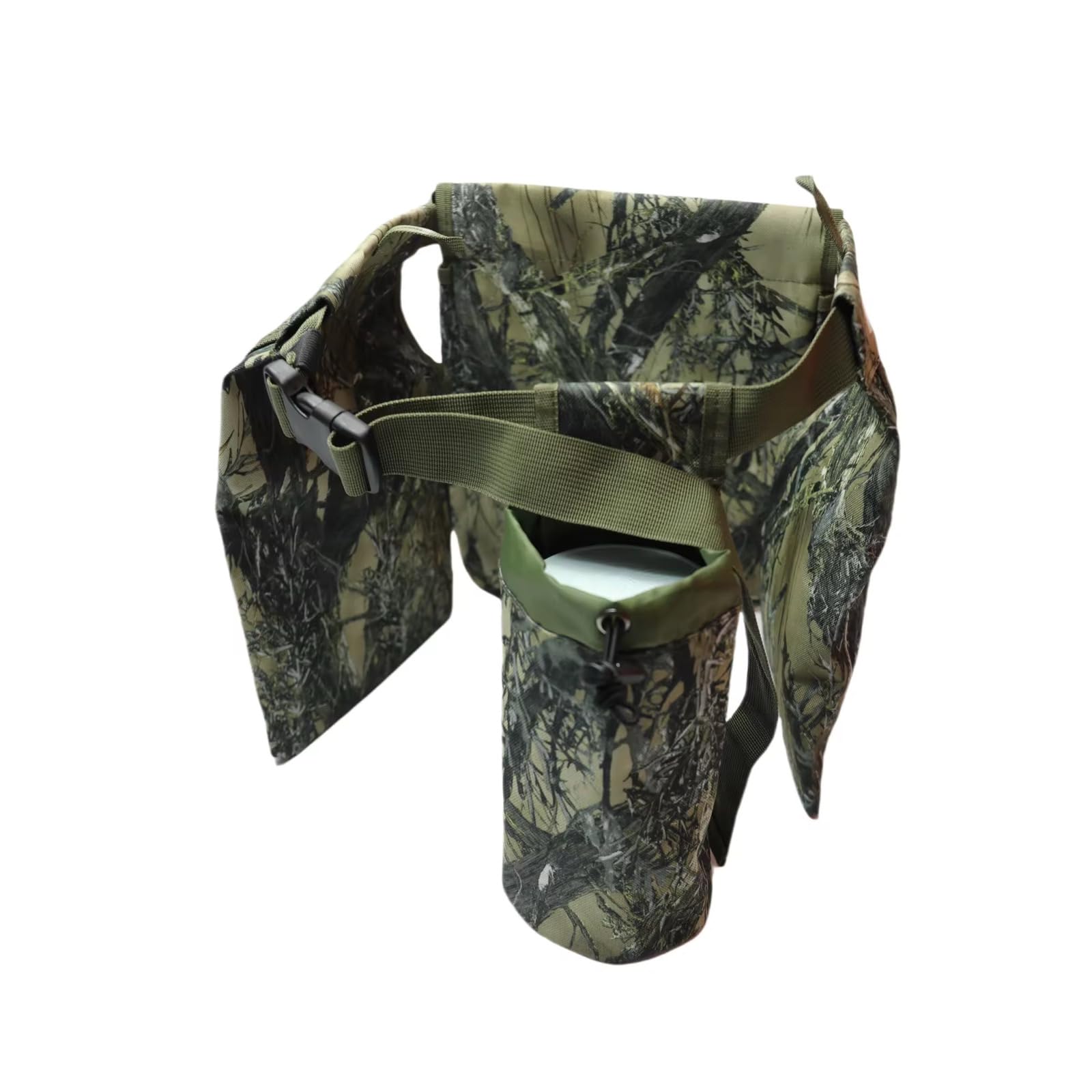Camouflage dove hunting belt blends into blinds for discreet field use