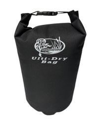 HuntEmUp Ulti-Dry Waterproof Roll-Top Bag for rainy adventures keeps gear dry.