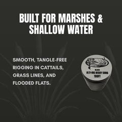 HuntEmUp Ulti-Rig tangle-free rigging eliminates knots during dawn hunts.