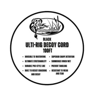 HuntEmUp Ulti-Rig weather-resistant cord remains flexible in freezing temps and sun.