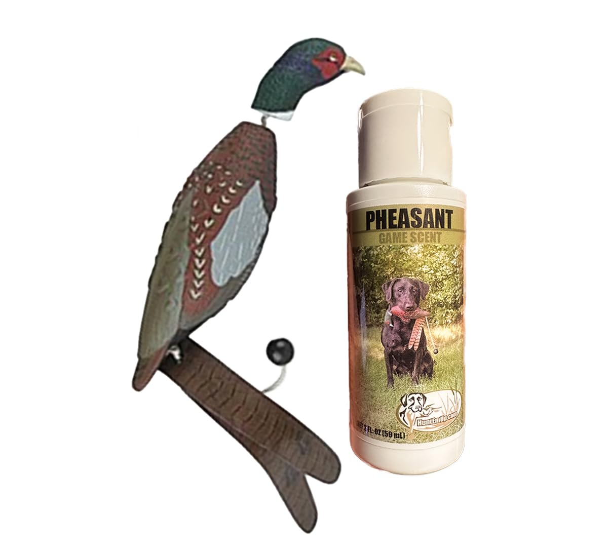HuntEmUp Ultimate Pheasant Training Scent bottle demonstrates long-lasting aroma for field-based scent work