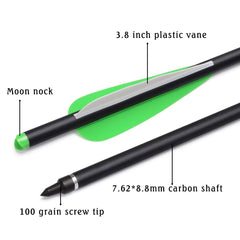 Hunter Ian Archery 100 grain screw point ensures reliable penetration and easy field repairs.