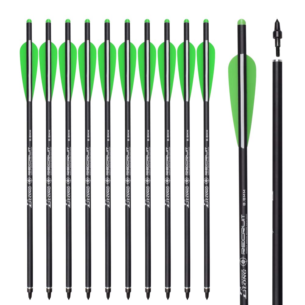 Hunter Ian Archery pack of 12 bolts for economical practice and hunting readiness.