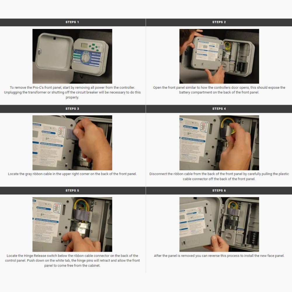 Hunter Pro-C Front Panel 821501 mounting holes for secure installation.