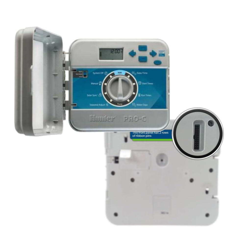 Hunter Pro-C Front Panel 821501 mounted on Pro-C timer with 4-16 station range.