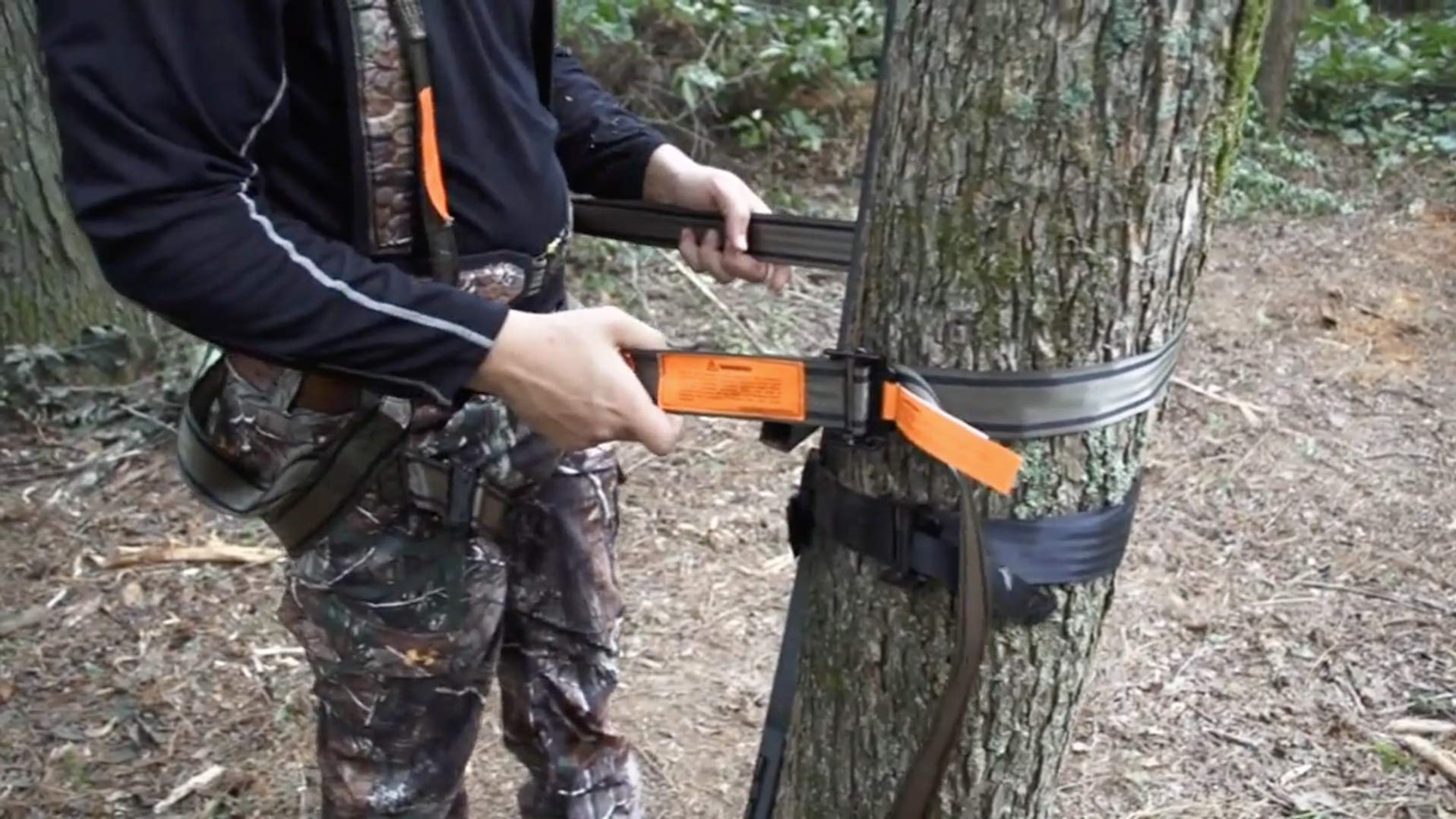 Hunter Safety System LCS black strap emphasizes durable tree gear.