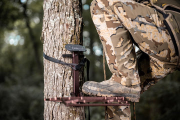 Legend Platform tree stand setup demonstrates stable footing for secure hunts