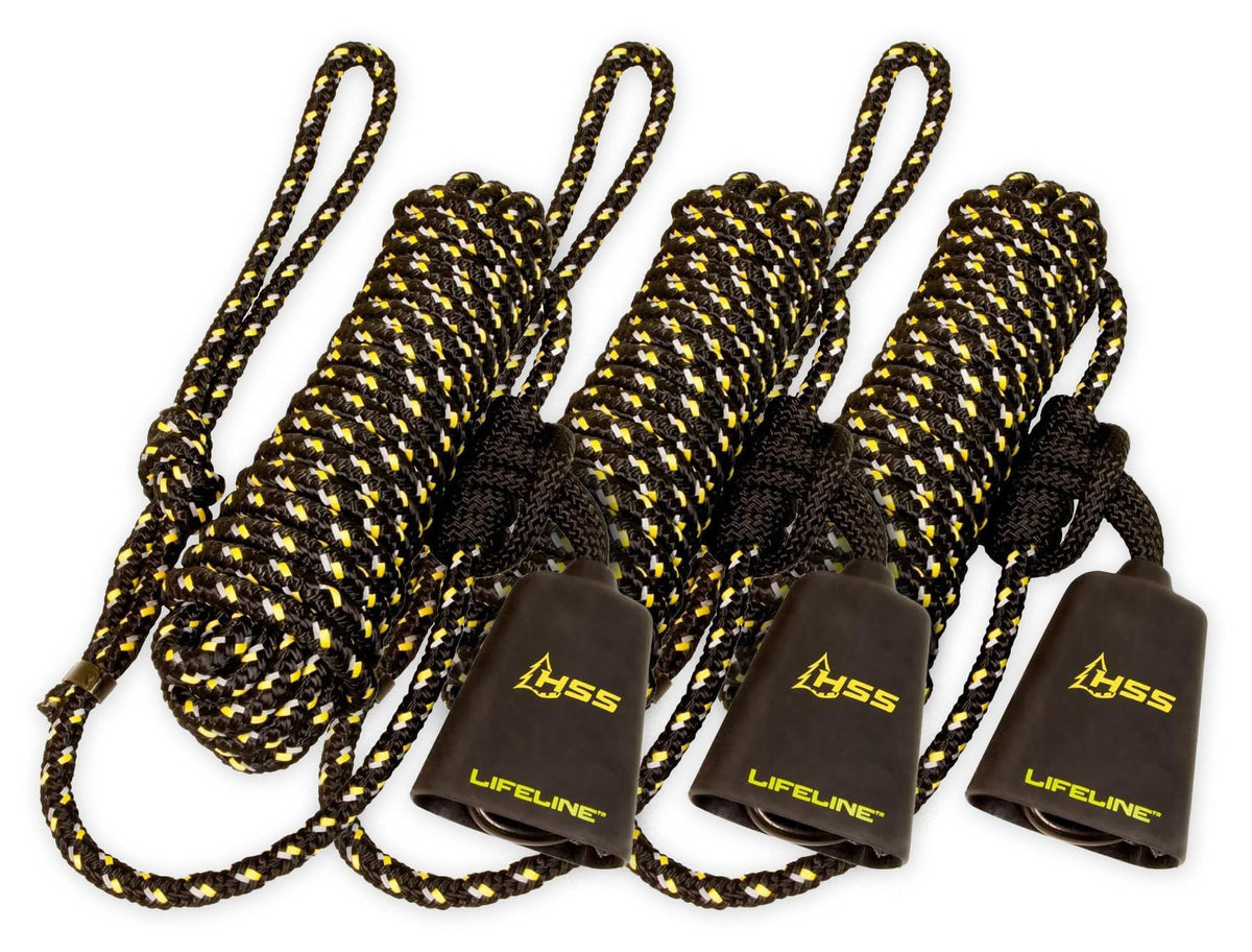 Hunter Safety System lifeline reflects light to locate your tree stand in low light.