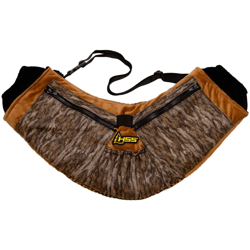 Hunter Safety System Muff Pak front view showing roomy pockets for gear on a chilly hunt