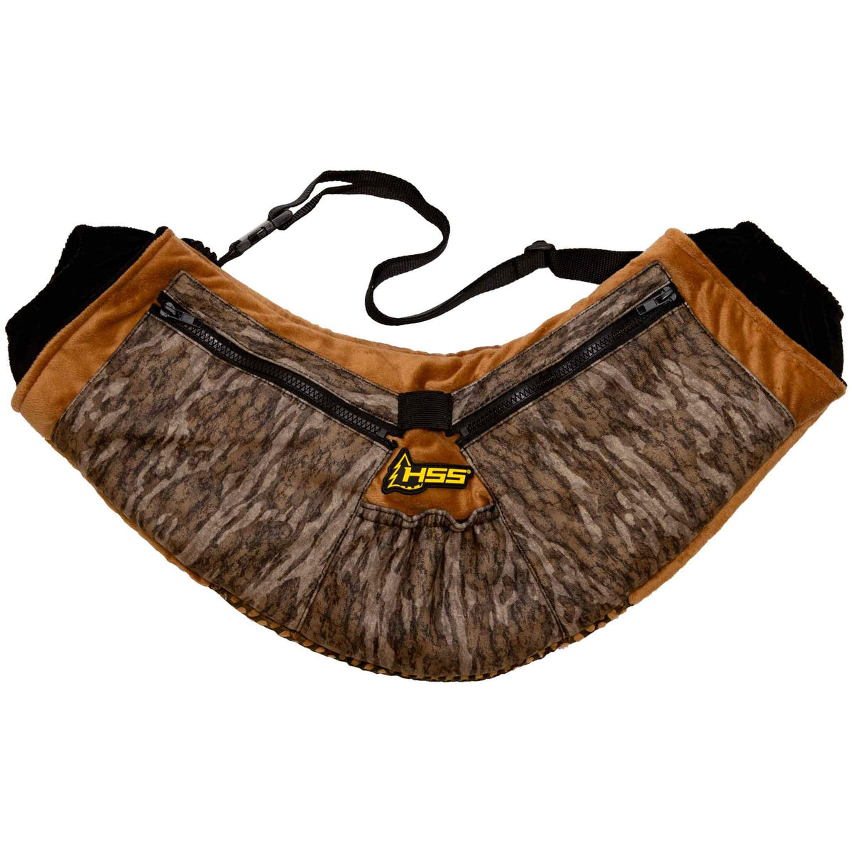 Hunter Safety System Muff Pak front view showing roomy pockets for gear on a chilly hunt
