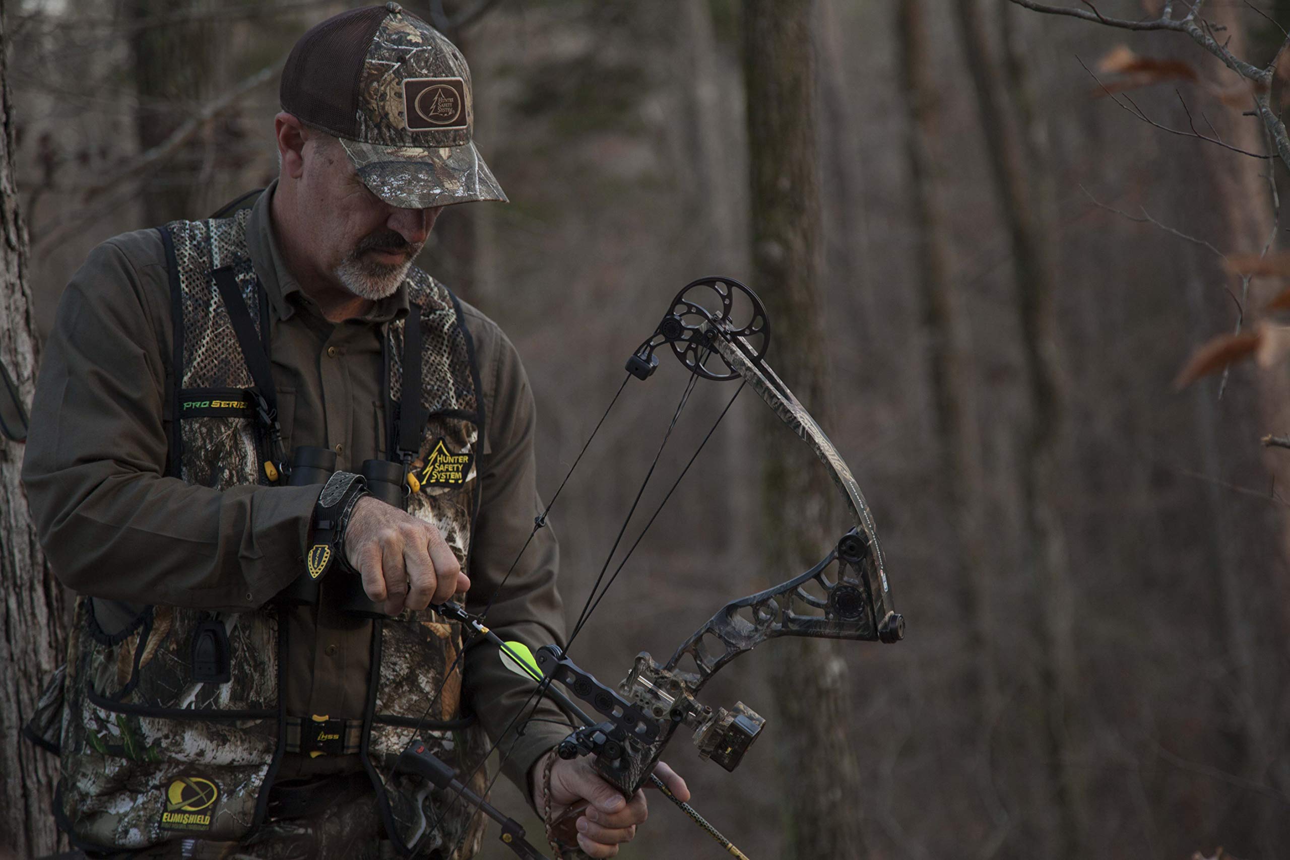 Ventilating mesh panels on the Hunter Pro-Series harness for improved breathability