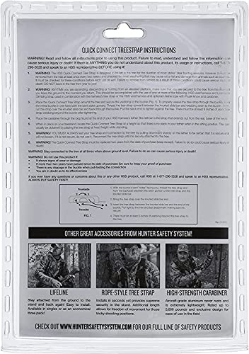 Hunter Safety System Quick Connect Strap with carabiner ensures quick secure harness attachment