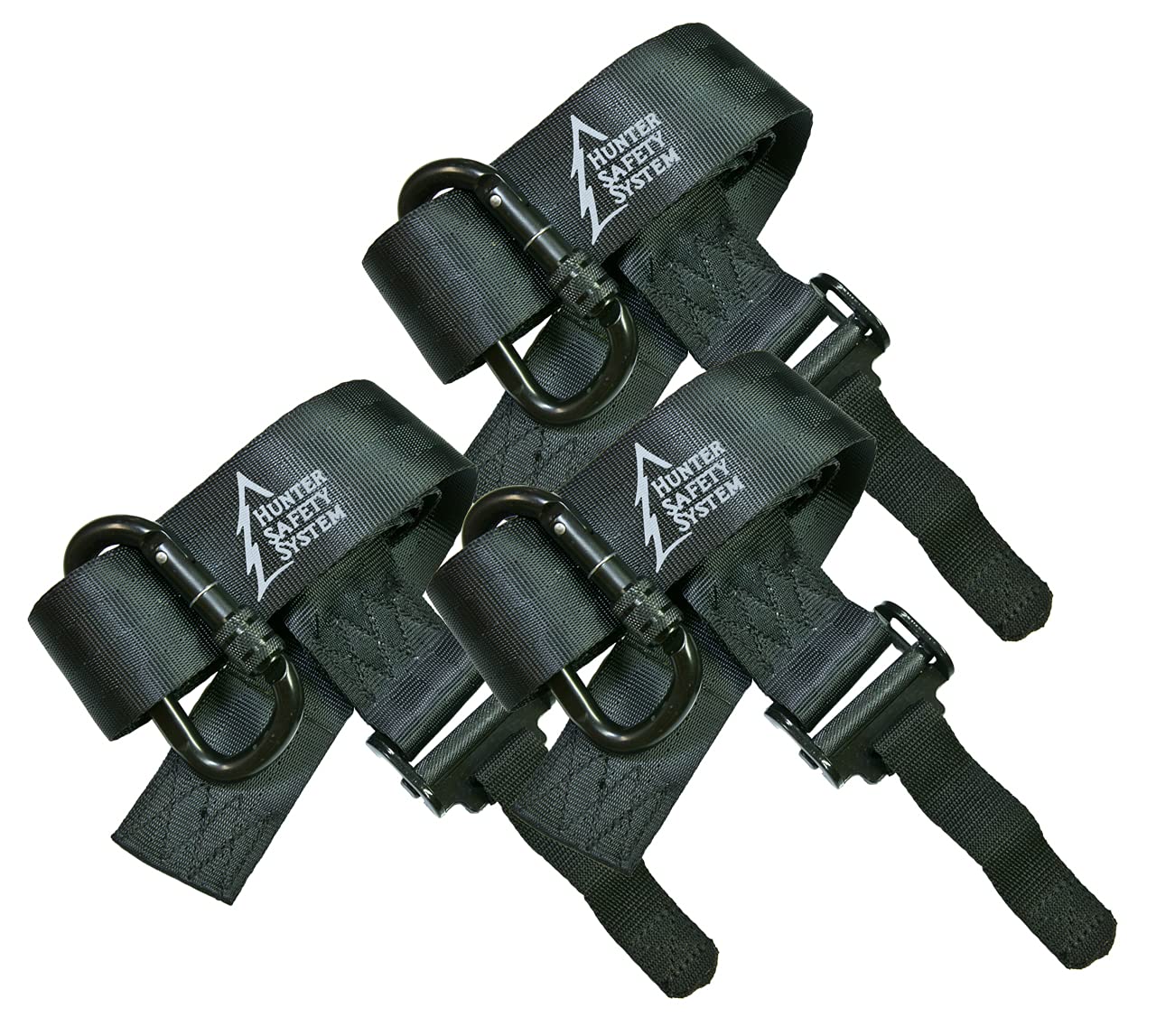 Hunter Safety System quick-connect treestrap mounted to a tree for silent, secure setup.