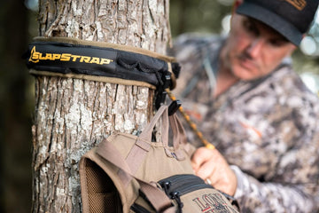 Hunter Safety System SlapStrap Double features MOLLE loops for quick gear access.