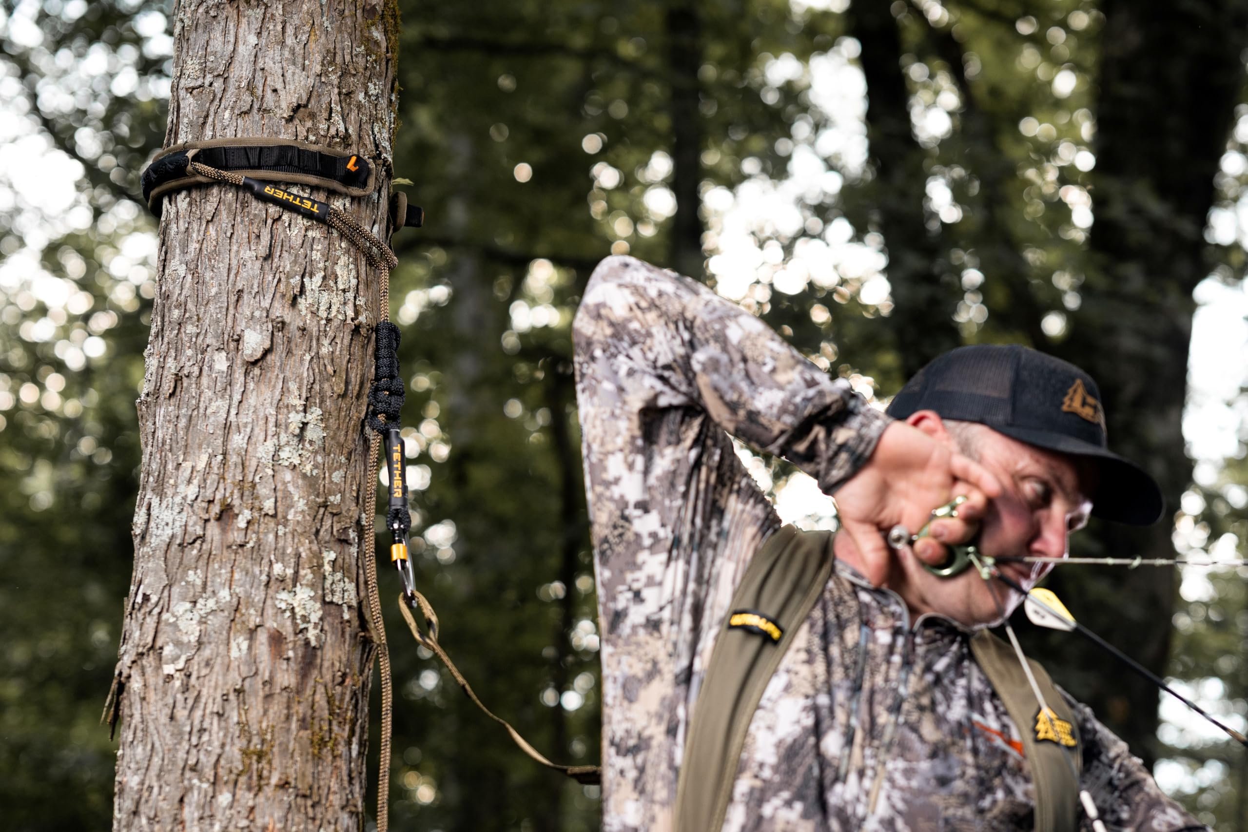 Hunter Safety System SlapStrap Single MOLLE loops enable fast gear access.