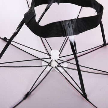 Compact folded umbrella hat for travel