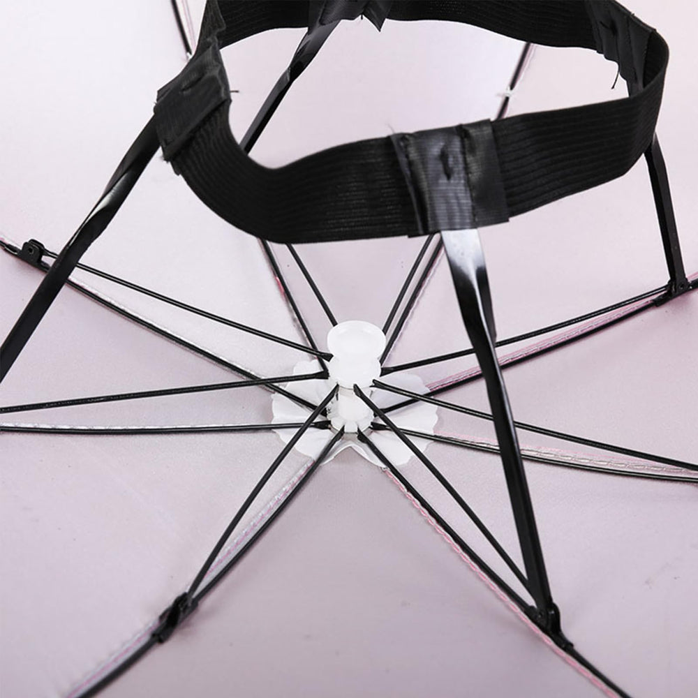 Compact folded umbrella hat for travel