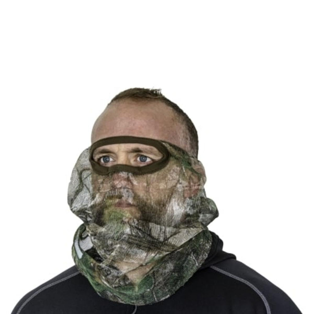 Hunters Specialties 3/4 facemask in Realtree Edge camo for warm-weather concealment and airflow
