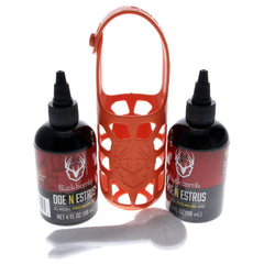 Hunters Specialties Buck Bomb Doe N Estrus scent bottle for deer attractant use.