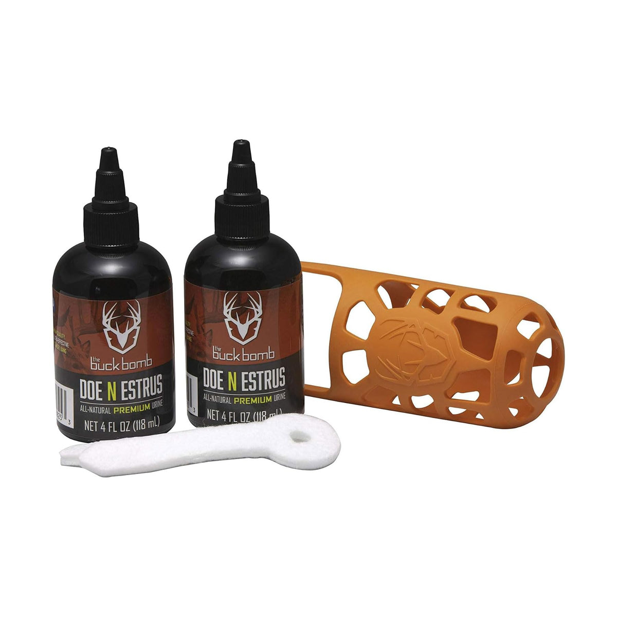 Hunters Specialties Buck Bomb Primetime Rut Kit bottles for field scent dispersion.