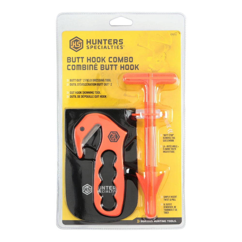 Hunters Specialties Butt Hook Combo provides compact field dressing kit for efficient prep.