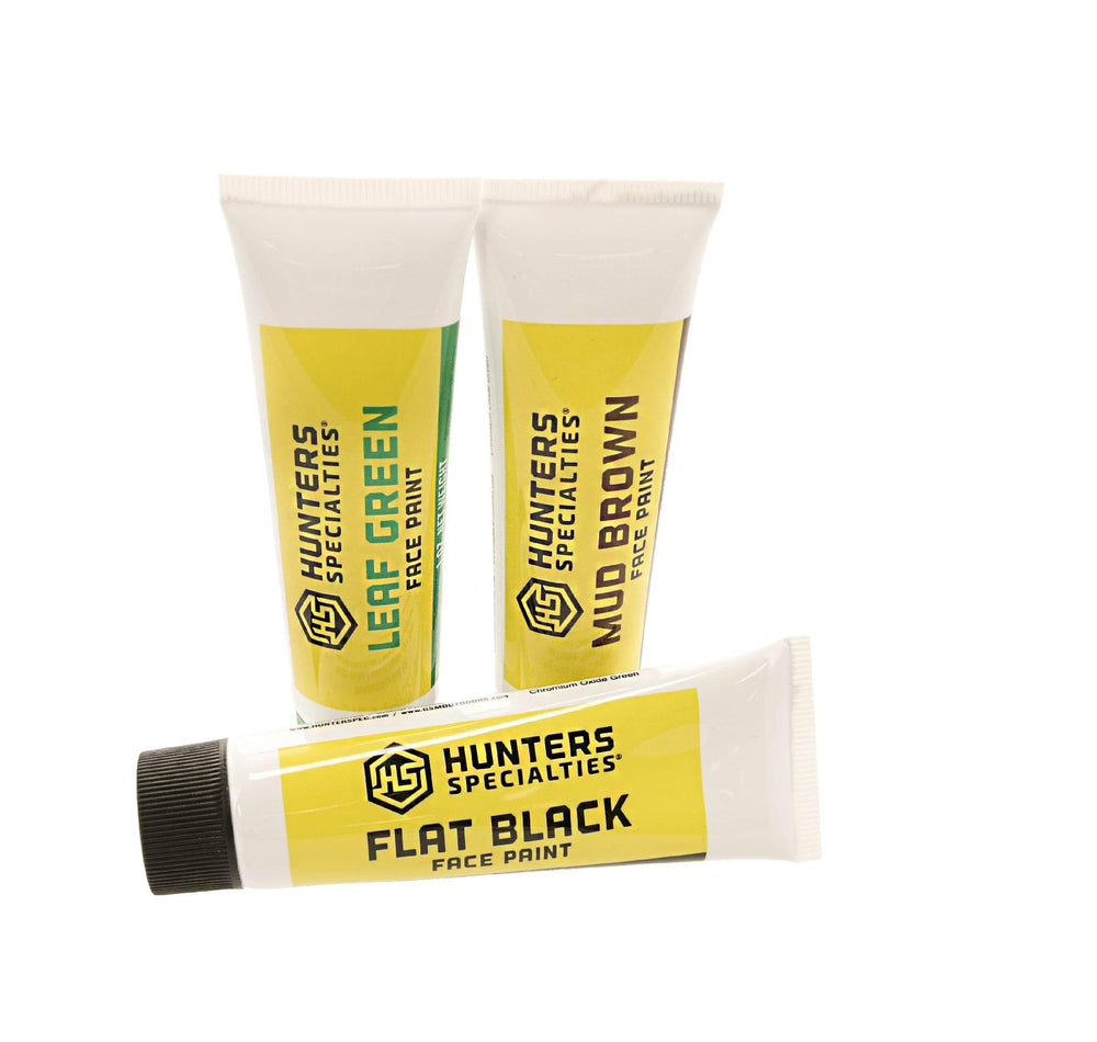Hunters Specialties camo creme tube in flat black for shadow concealment on overcast days