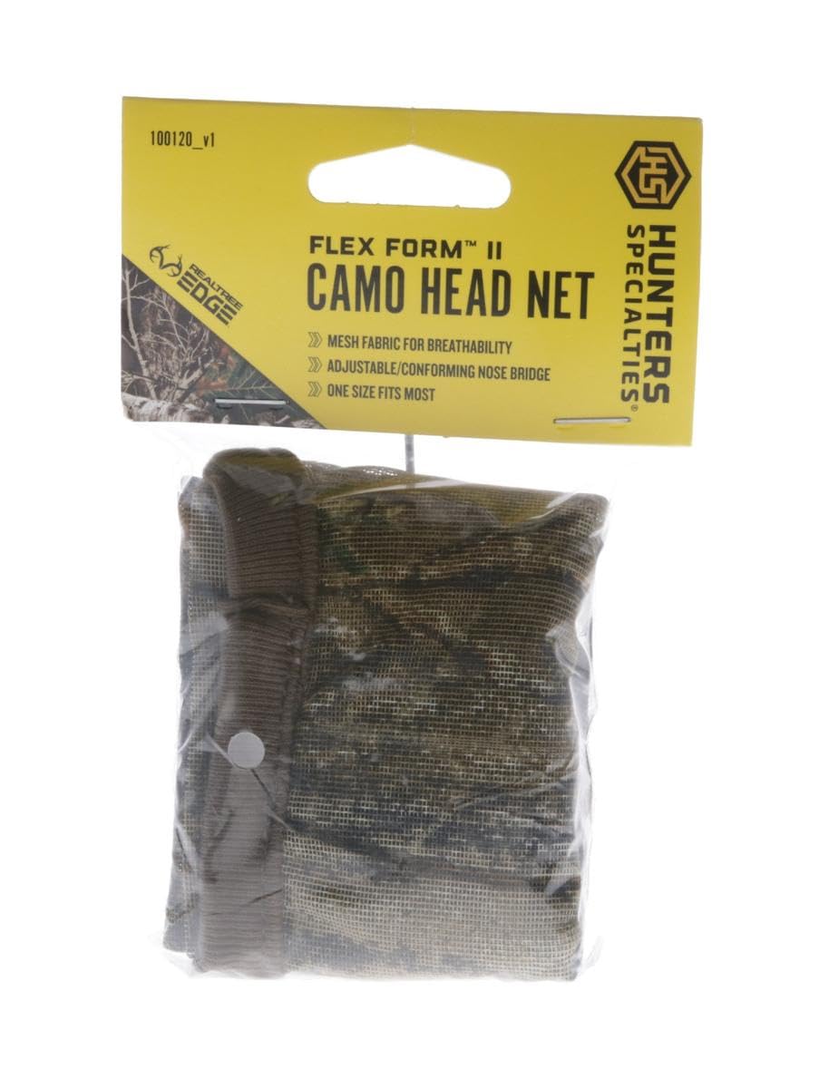Close-up of lightweight breathable mesh and eyehole opening, Realtree Edge