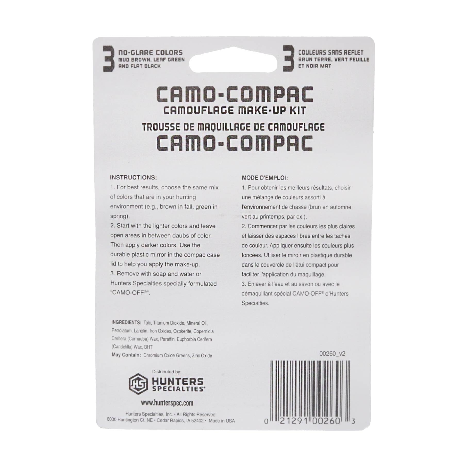 Compac military woodland colors palette for rugged terrain camouflage by Hunters Specialties.