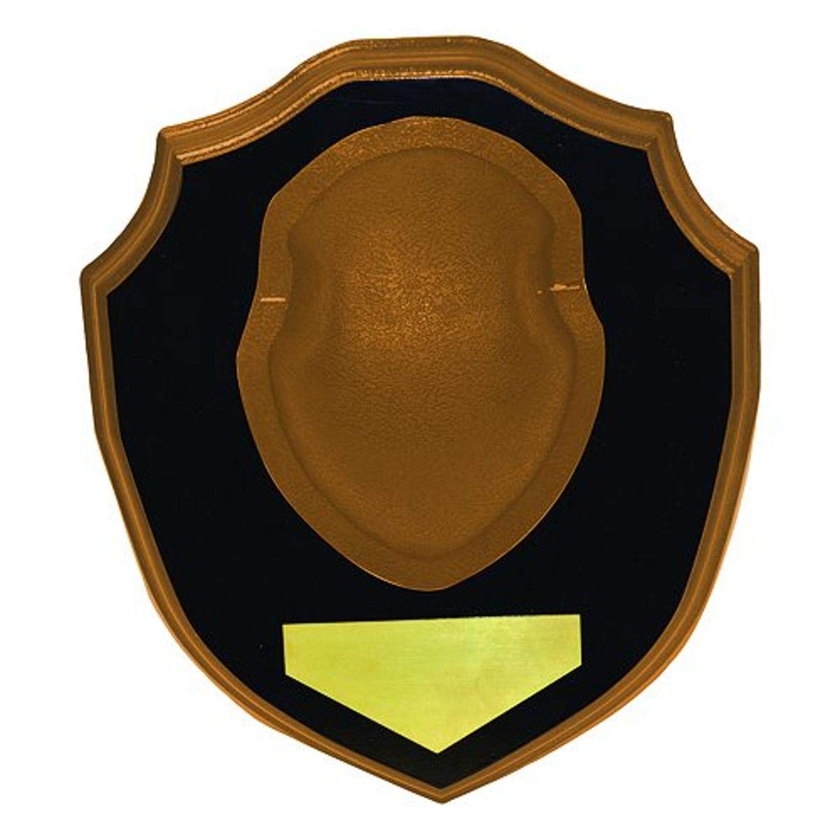 Hunters Specialties deer antler mounting plaque with black lacquer, ideal for stylish trophy displays.