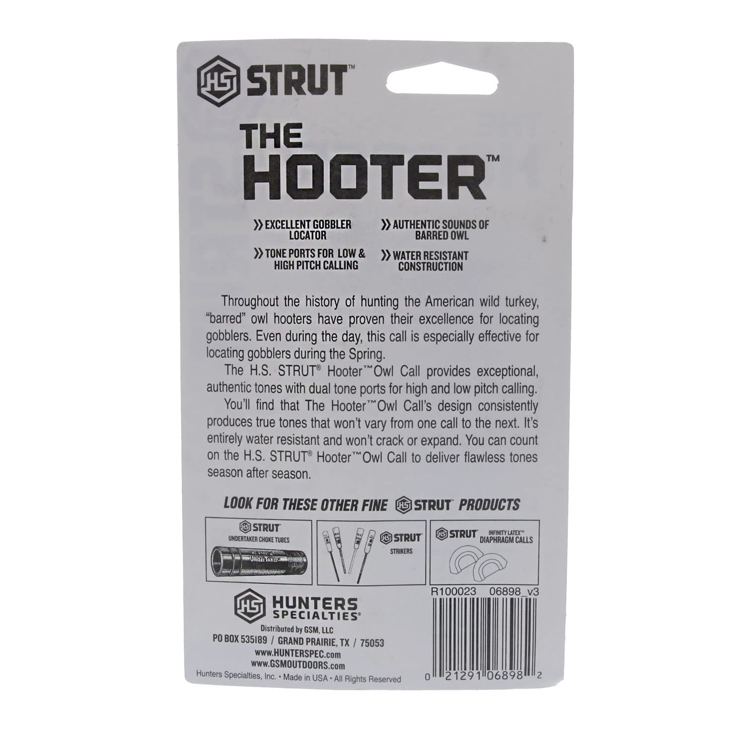 Hunters Specialties easy-blow owl call lets you operate quickly in the timber.