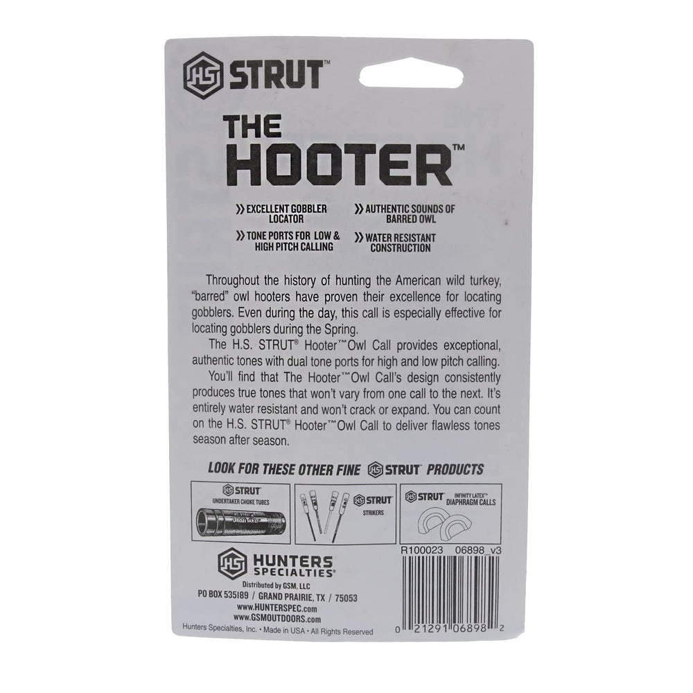 Hunters Specialties easy-blow owl call lets you operate quickly in the timber.