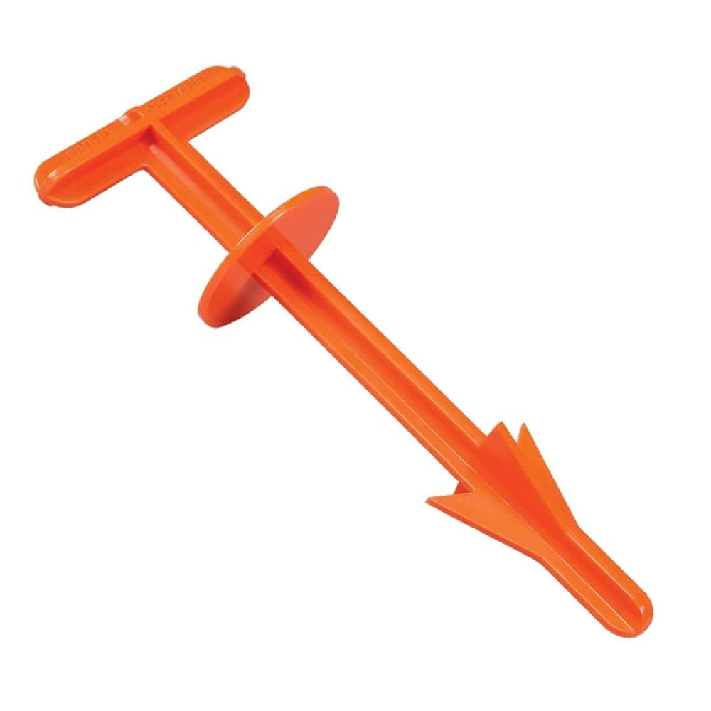 Hunters Specialties Gut Hook 5.7-inch blaze-orange blade enables precise field cuts.
