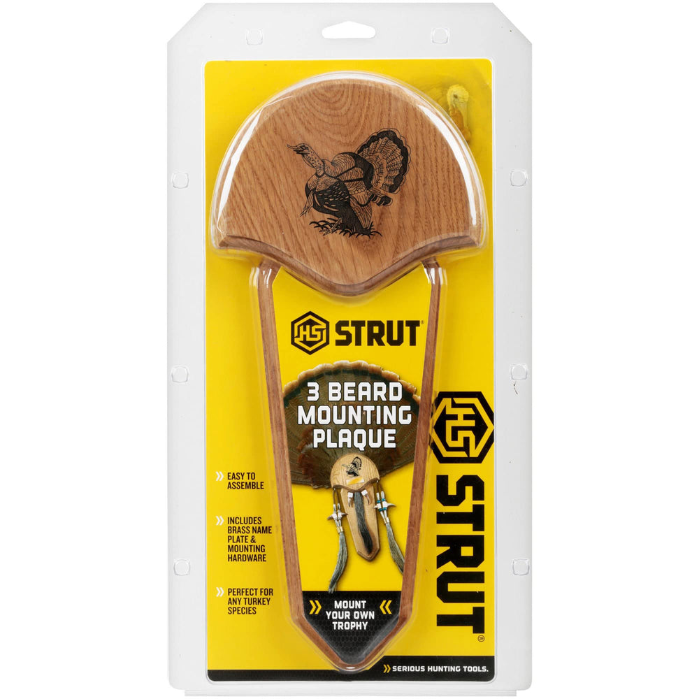 Hunters Specialties HS Strut beard display setup ready for mounting across trophies.