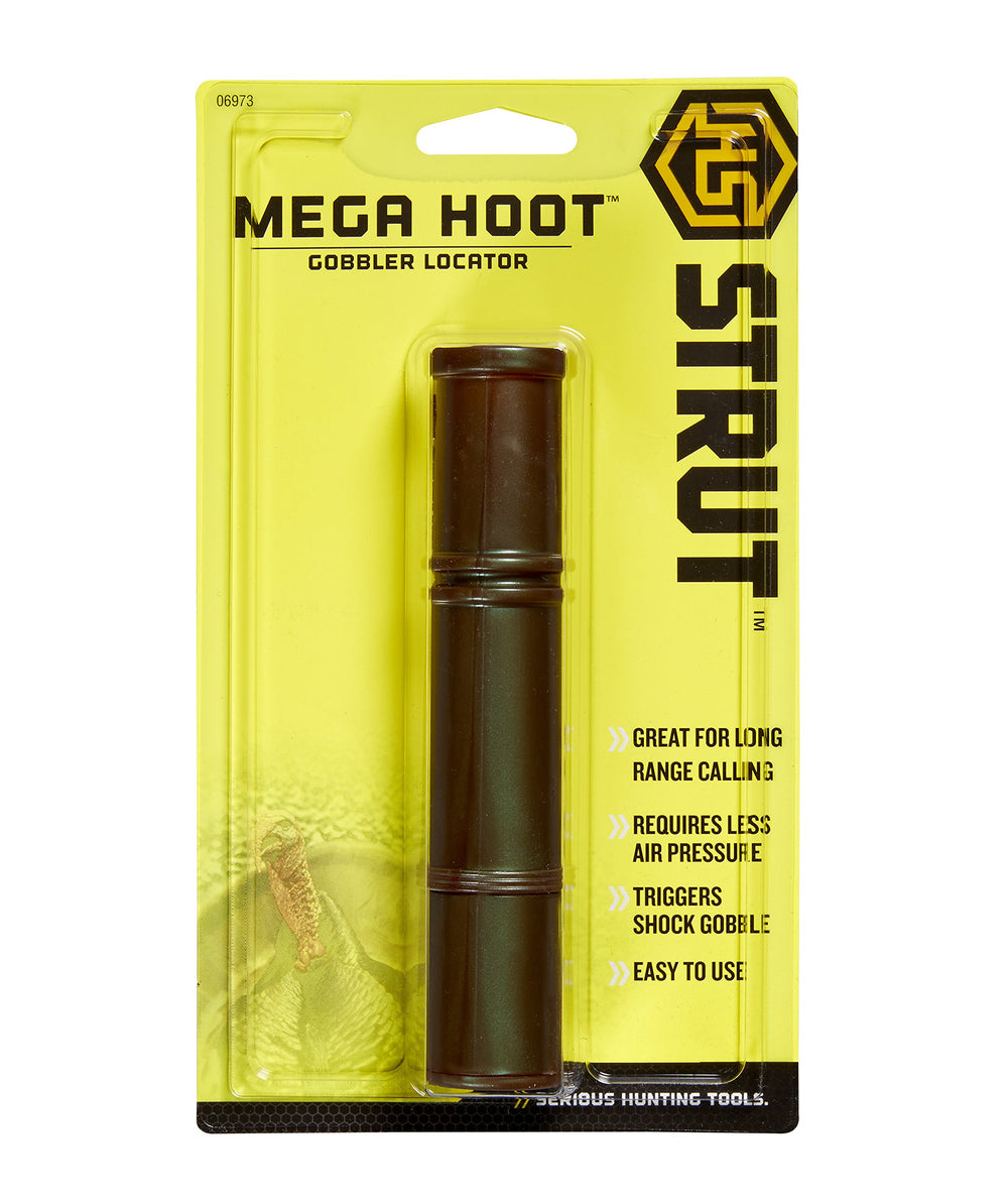 Hunters Specialties HS Strut Mega Hoot Owl Call ergonomic barrel handheld for comfortable grip.