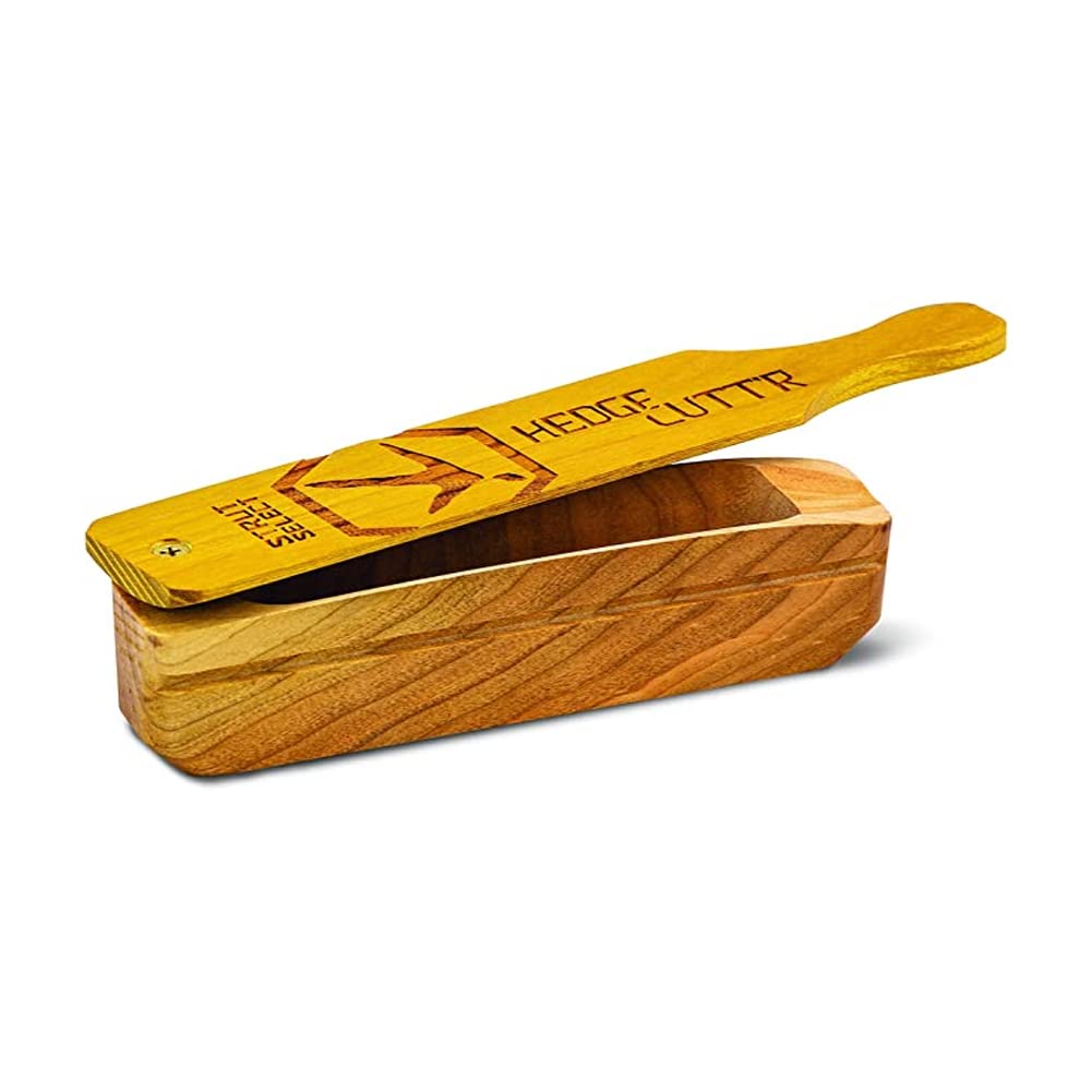 Hunters Specialties HS Strut Select Hedge Cutt'R box call delivers high-pitched hen sound across fields