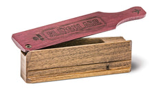 H.S. Strut Slingblade box call in American Walnut with purple heart lid