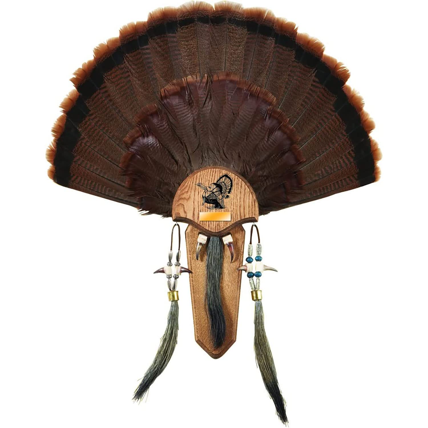 Hunters Specialties HS Strut plaque front view showing natural oak finish for trophy display.