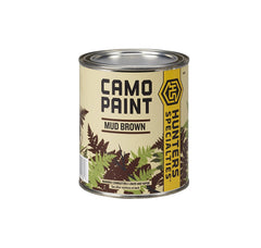 Hunters Specialties Liquid Paint Mud Brown quart can for non-reflective camo on gear.