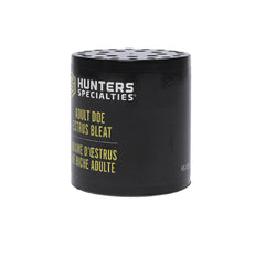 Hunters Specialties medium adult doe estrus bleat call for mid-range attraction.