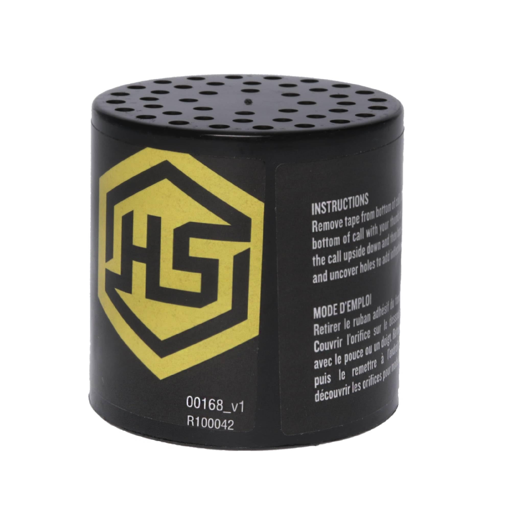 Hunters Specialties Mega Estrus Bleat Deer Call packaging, black, ready-to-use kit for rut season.